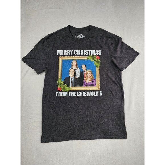 Lampoon's Merry Christmas From The Griswold's T-Shirt Size Large Gray Crewneck - Picture 1 of 6